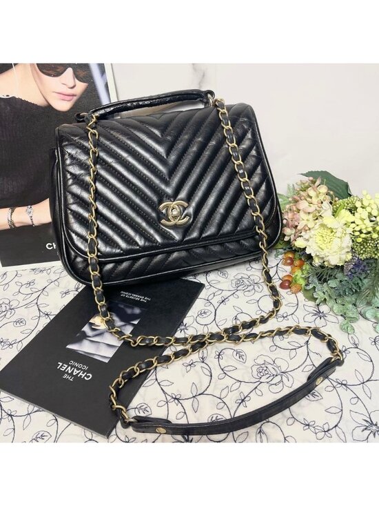 Chanel Handbags - Chanel 2-Way Chevron Chain Shoulder Bag